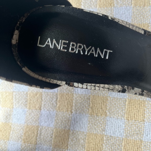 Lane Bryant Snakeskin Open Toe Heels - Picture 3 of 4